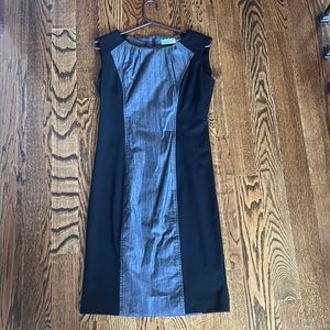 Calvin Klein, black and gray dress